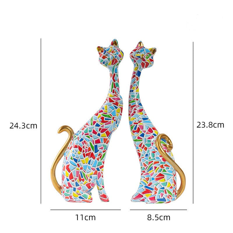 Abstract Cat Pair