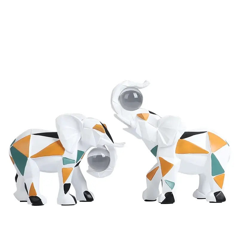 Crystal Ball Elephants Set