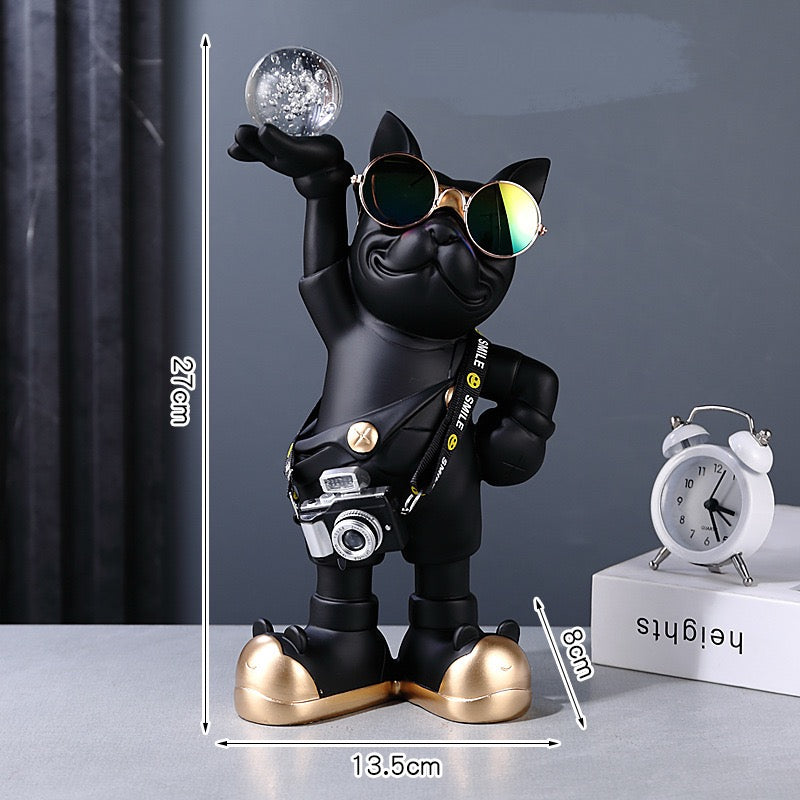 Bulldog with Crystal Sphere