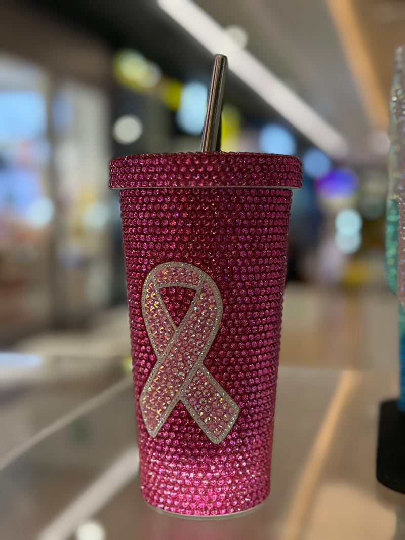 Pink Crystal Tumbler | Breast Cancer Awareness Edition