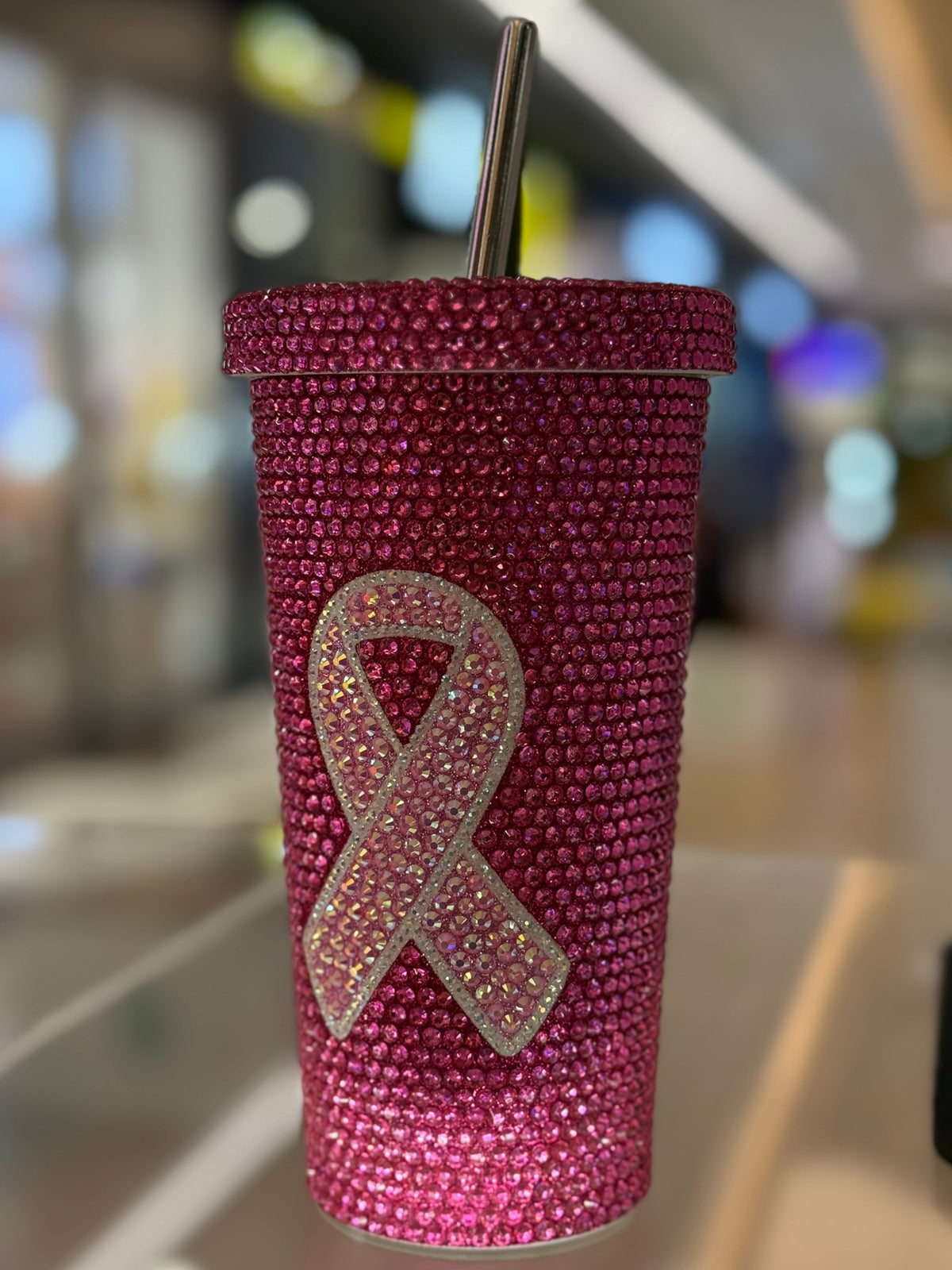 Pink Crystal Tumbler | Breast Cancer Awareness Edition