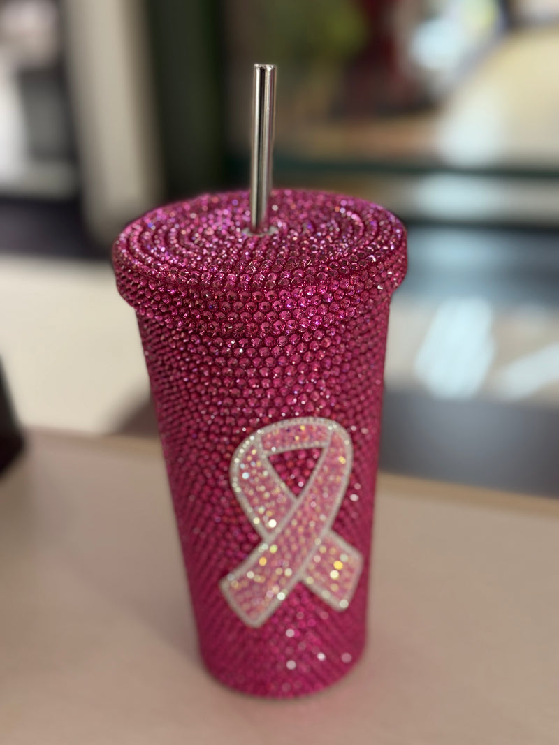 Pink Crystal Tumbler | Breast Cancer Awareness Edition