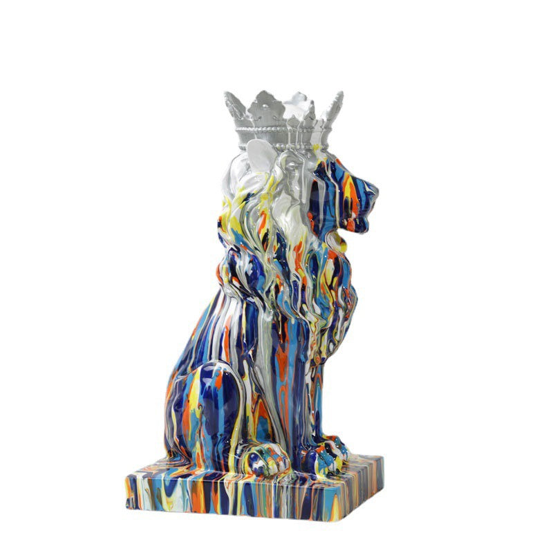 Artistic Crowned Lion