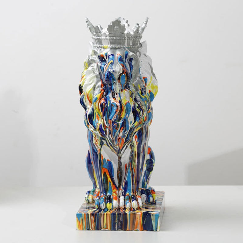 Artistic Crowned Lion