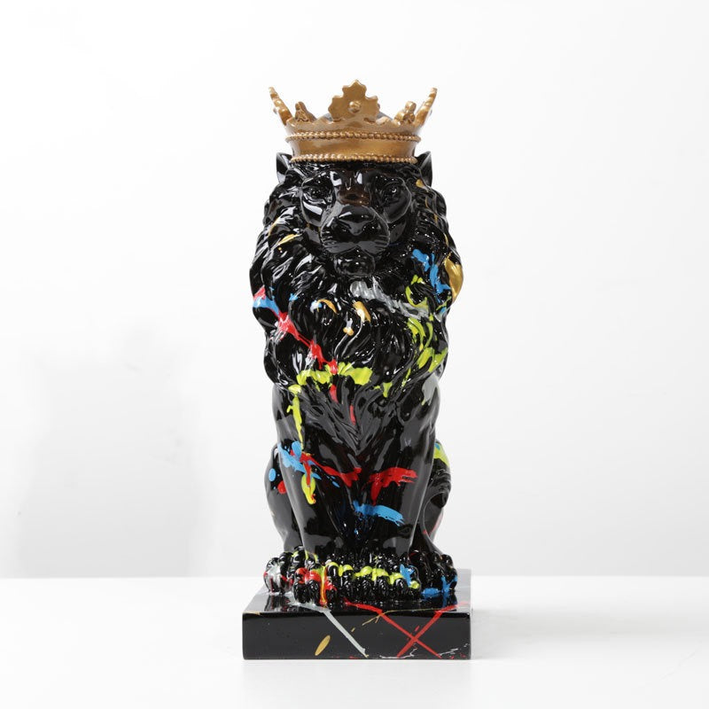 Artistic Crowned Lion