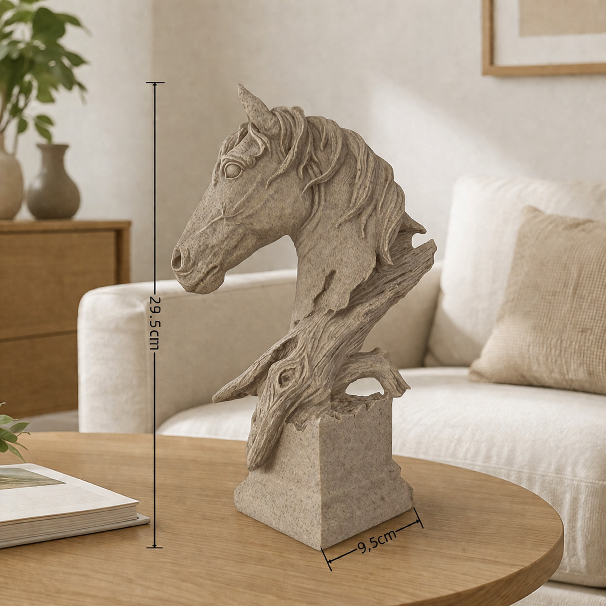 Wood-like Horse Bust