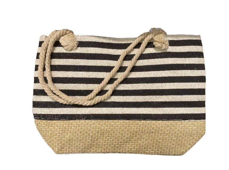 Beach Bag with Stripes