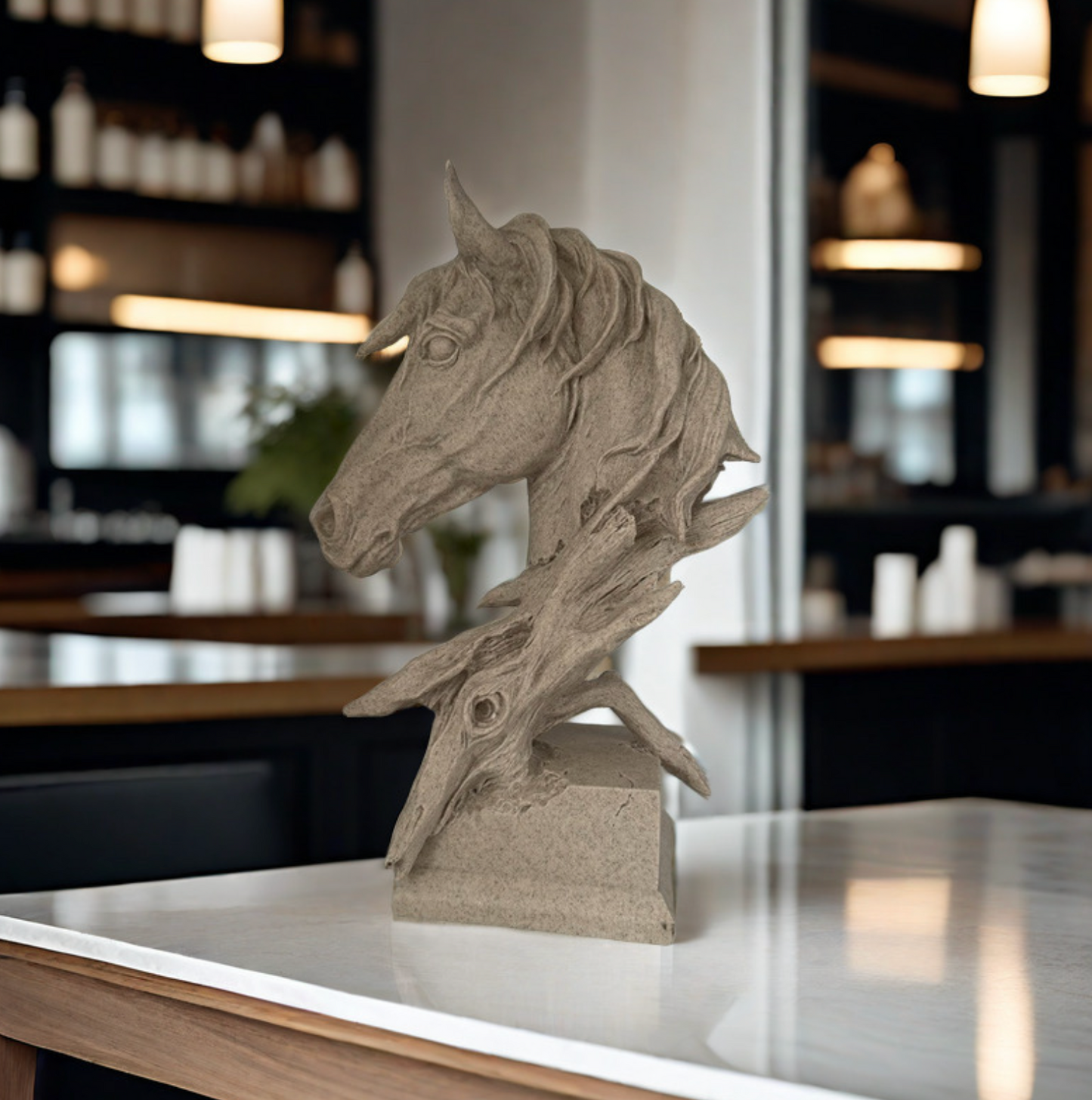 Wood-like Horse Bust