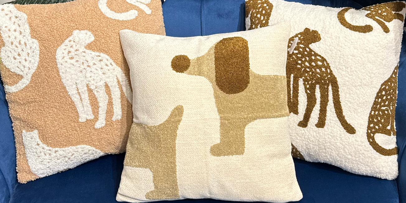 Textured Animal Pattern Pillow
