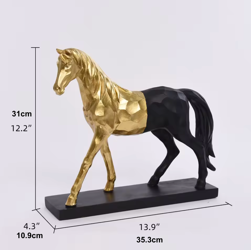 Dual-Tone Horse Sculpture
