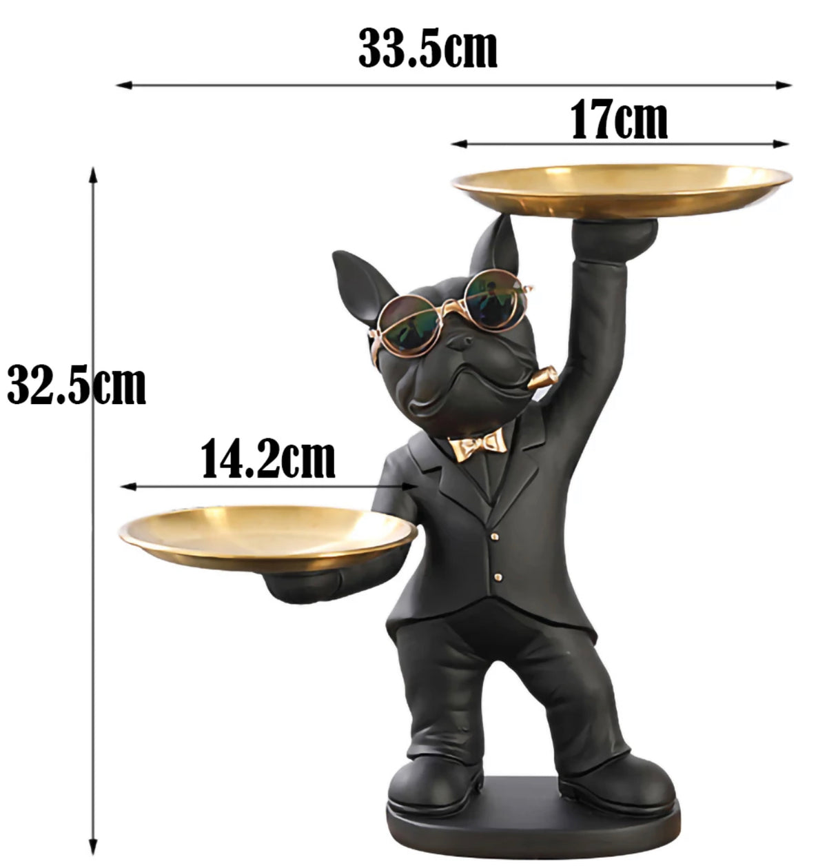 Double Tray Standing Bulldog
