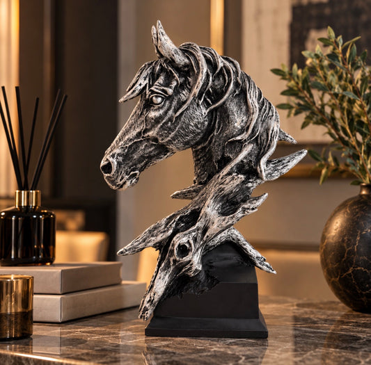 Wood-like Horse Bust