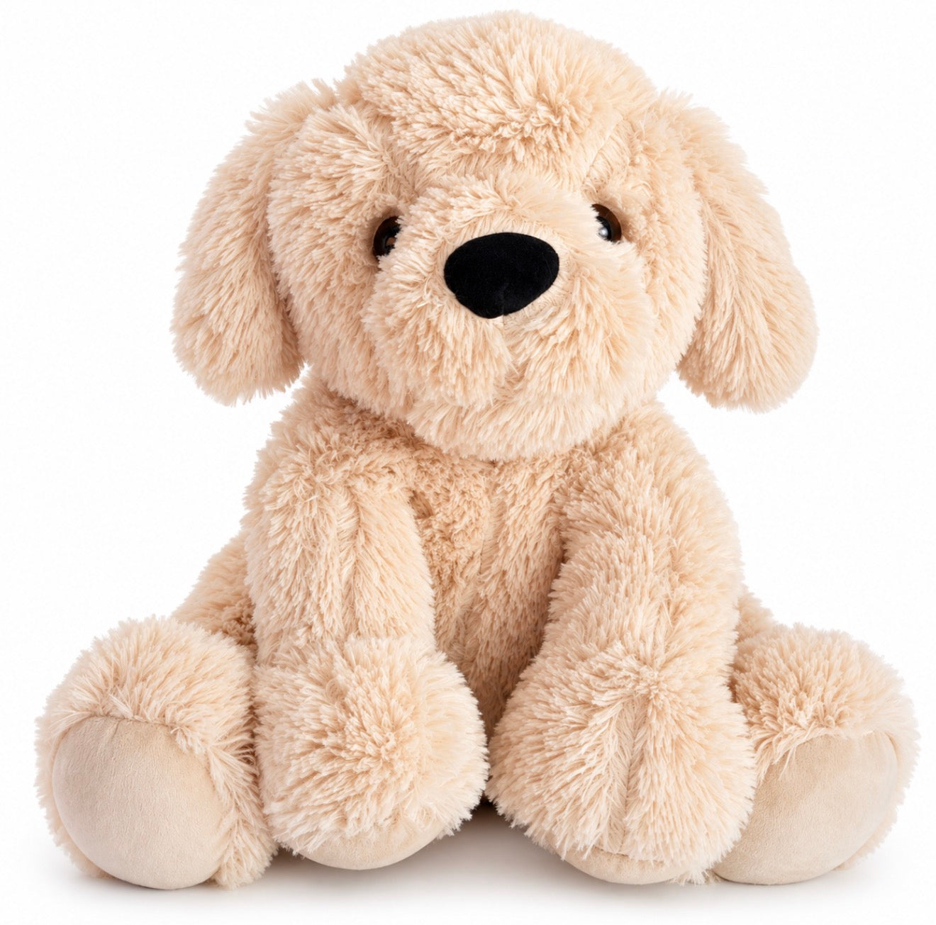 Fluffy Cream Puppy Plush 1+1