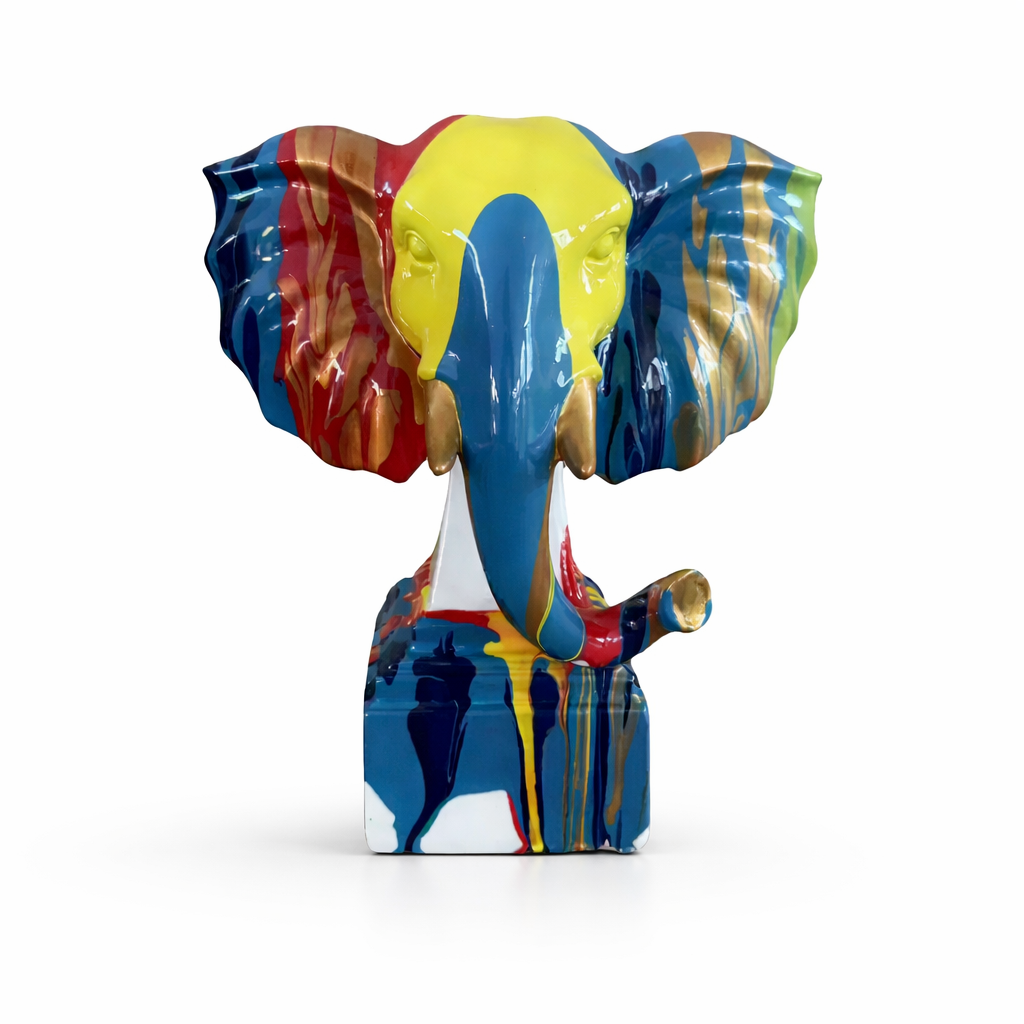 Colourful Elephant Bust