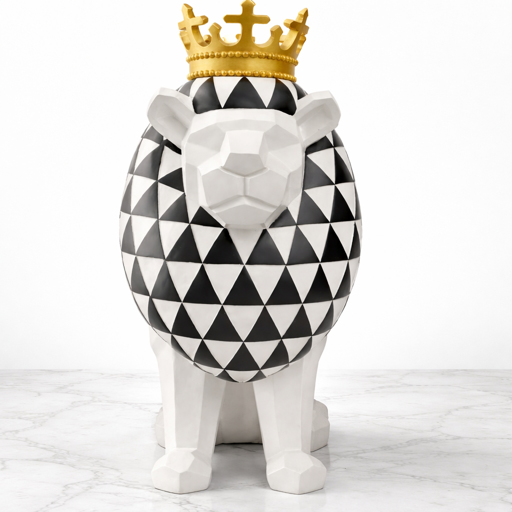 Luxury Crowned Lion Statue 1m