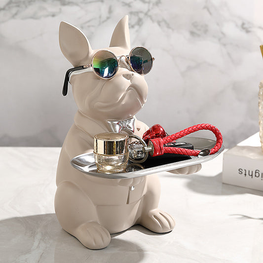 Bulldog with Tray