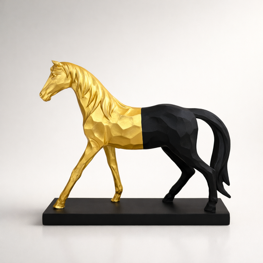 Dual-Tone Horse Sculpture