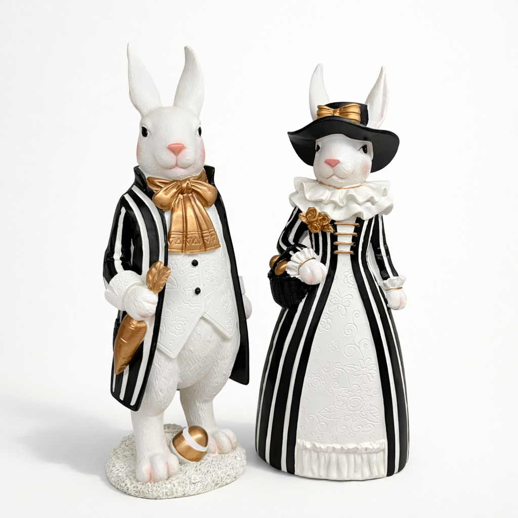 Victorian Rabbit Couple