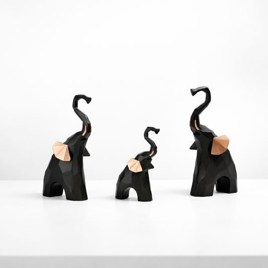 Geometric Elephant Family