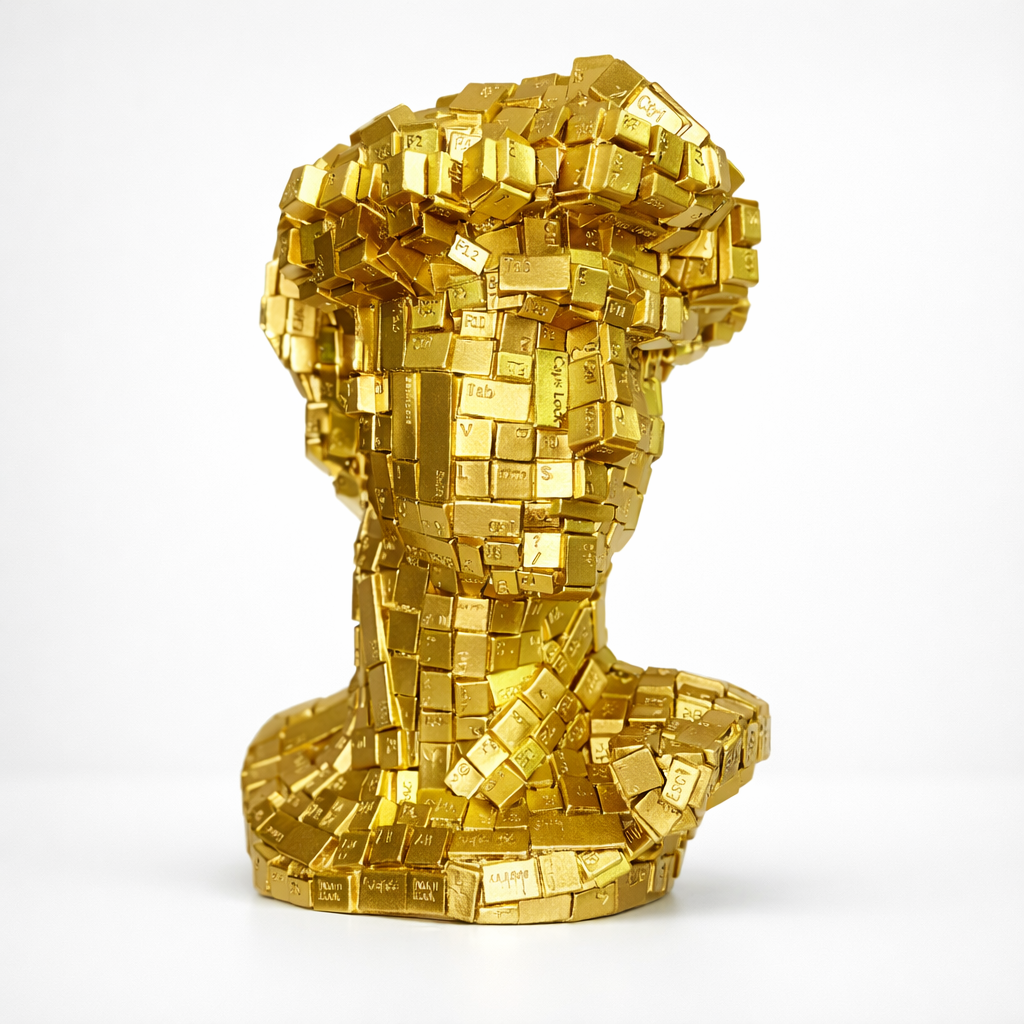 Abstract Keyboard Bust