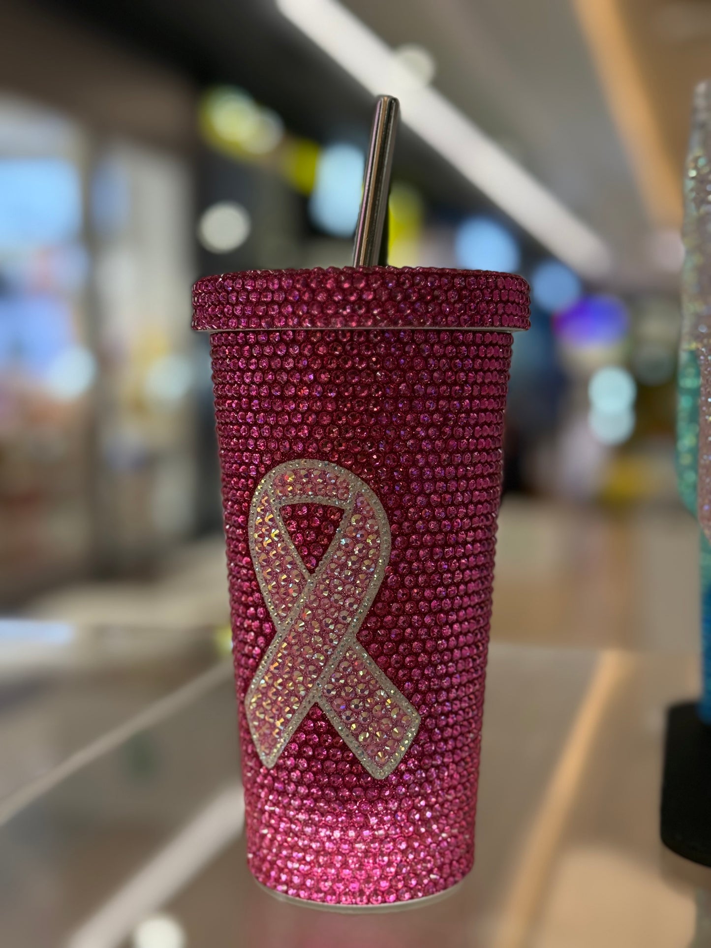 Pink Crystal Tumbler | Breast Cancer Awareness Edition
