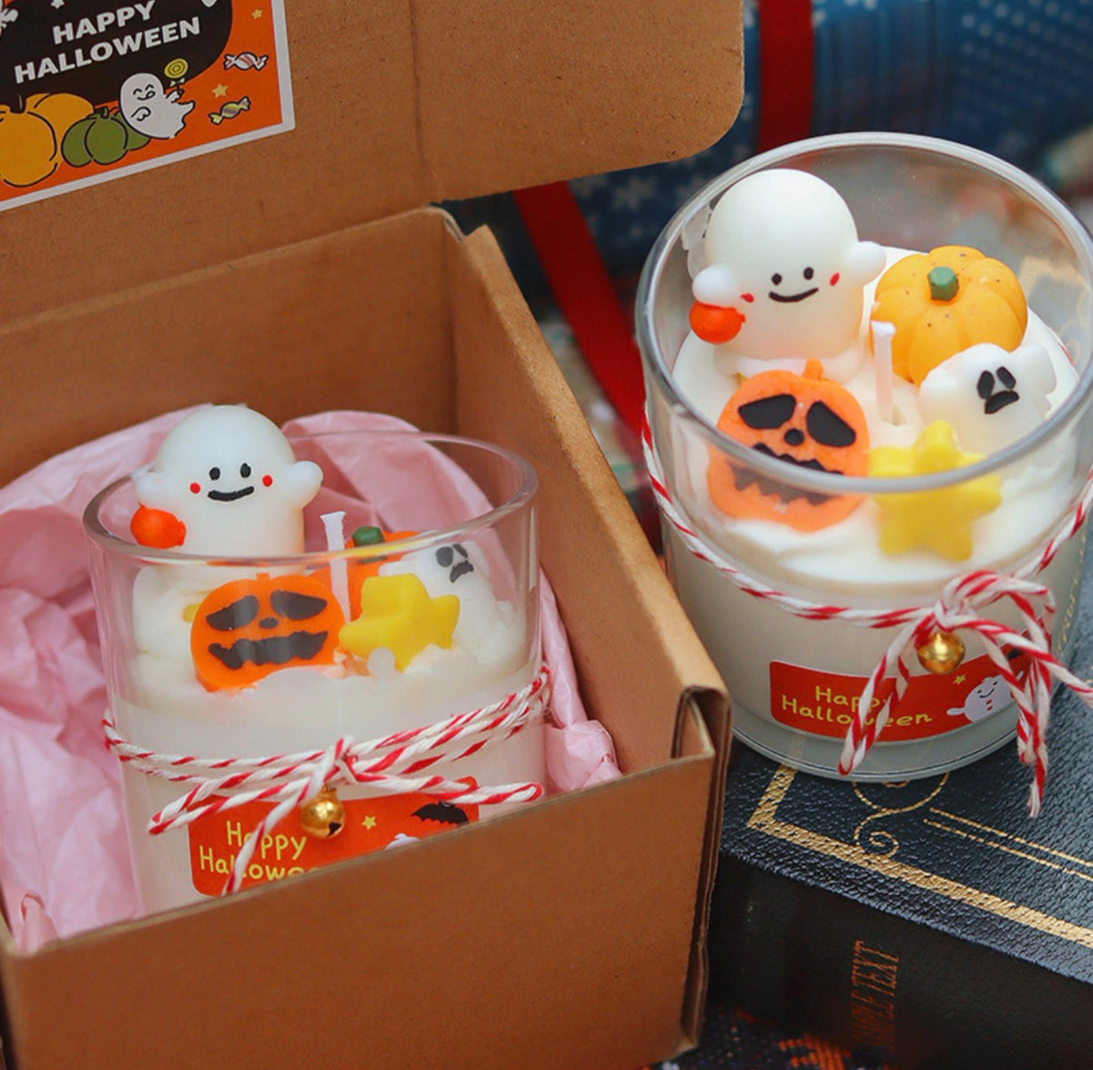 Boo Halloween Candle
