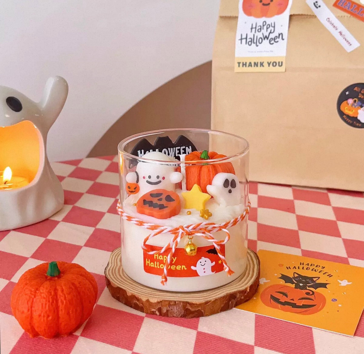 Boo Halloween Candle