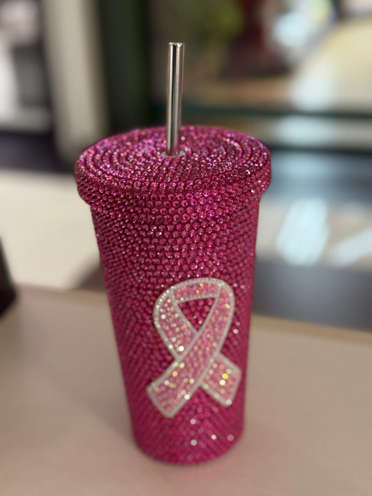 Pink Crystal Tumbler | Breast Cancer Awareness Edition