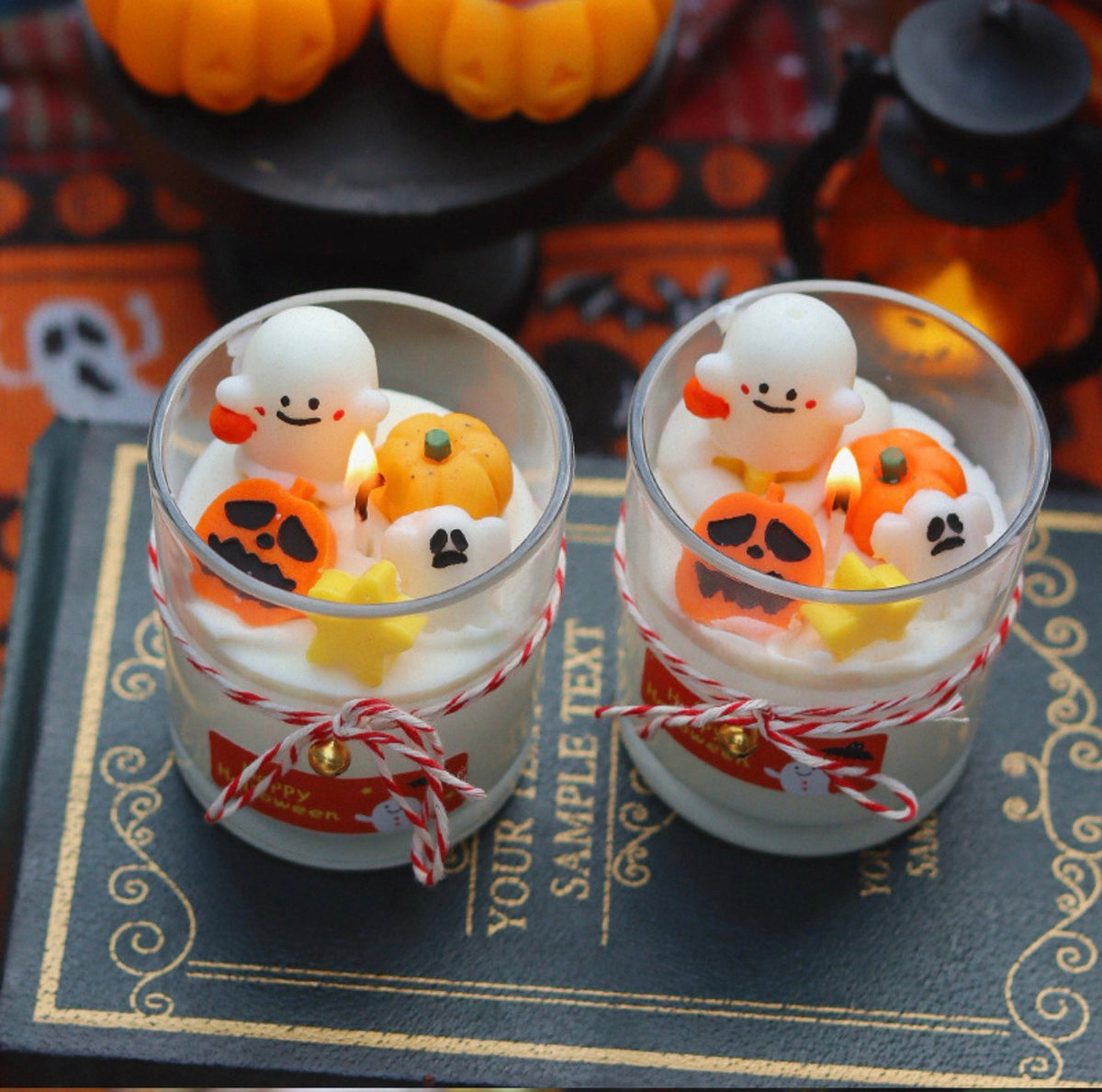 Boo Halloween Candle