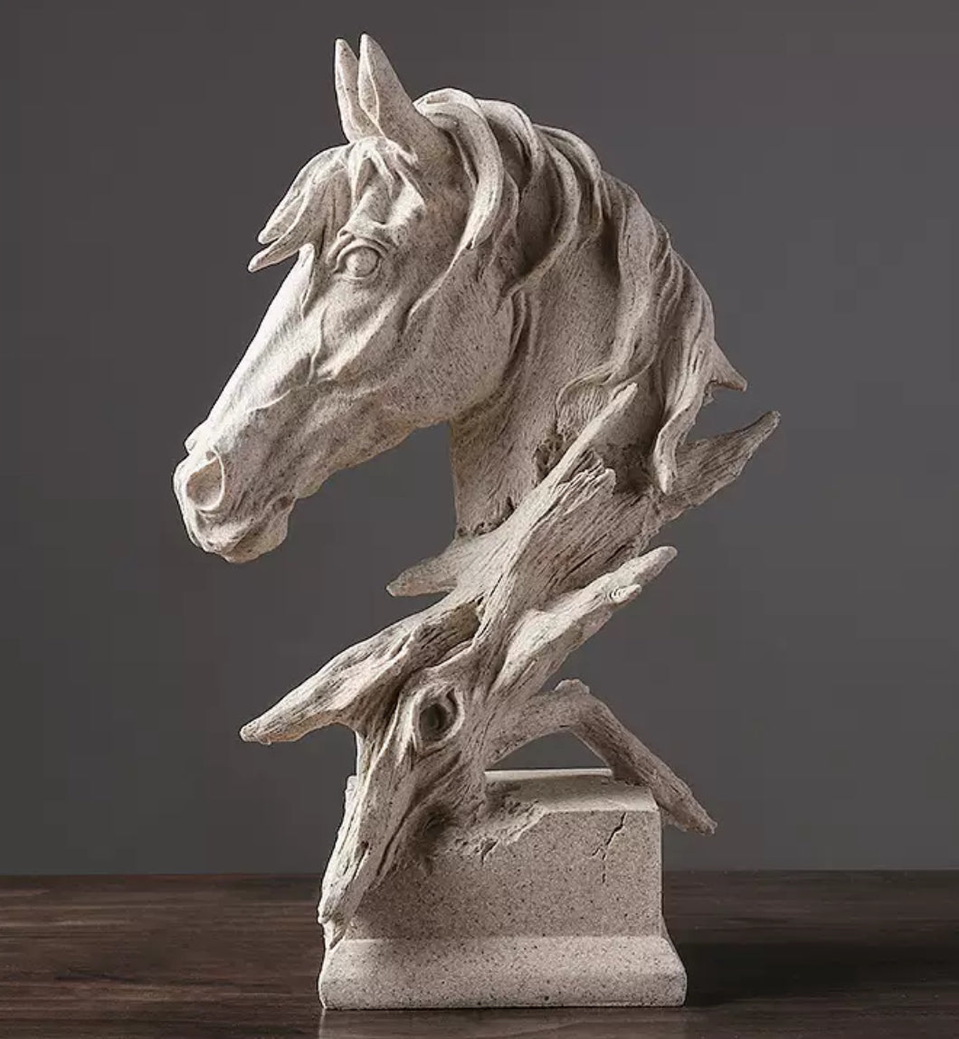 Wood-like Horse Bust