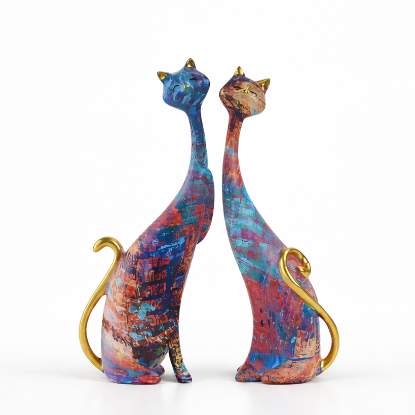 Abstract Cat Pair