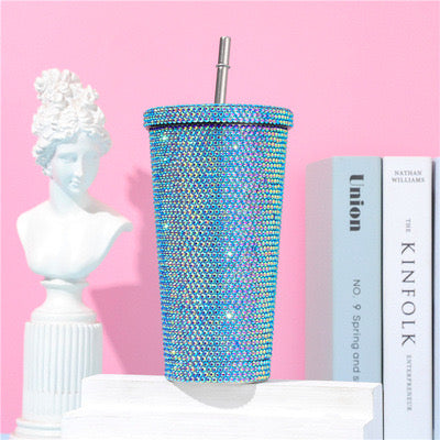 Crystal Cup with Straw