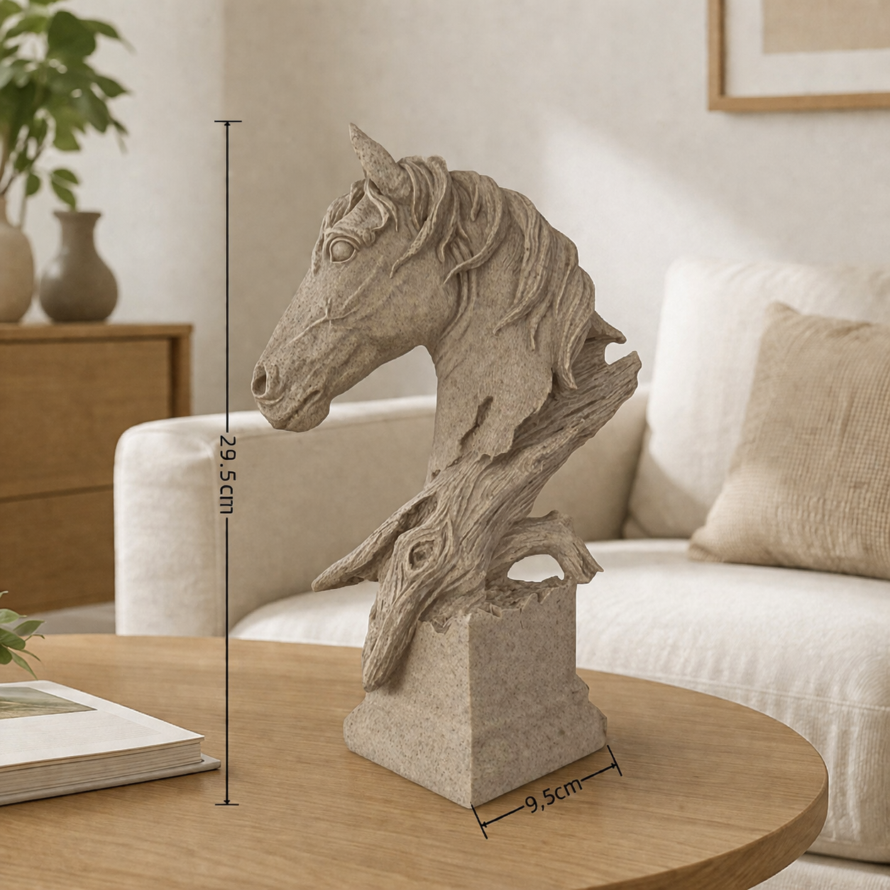 Wood-like Horse Bust