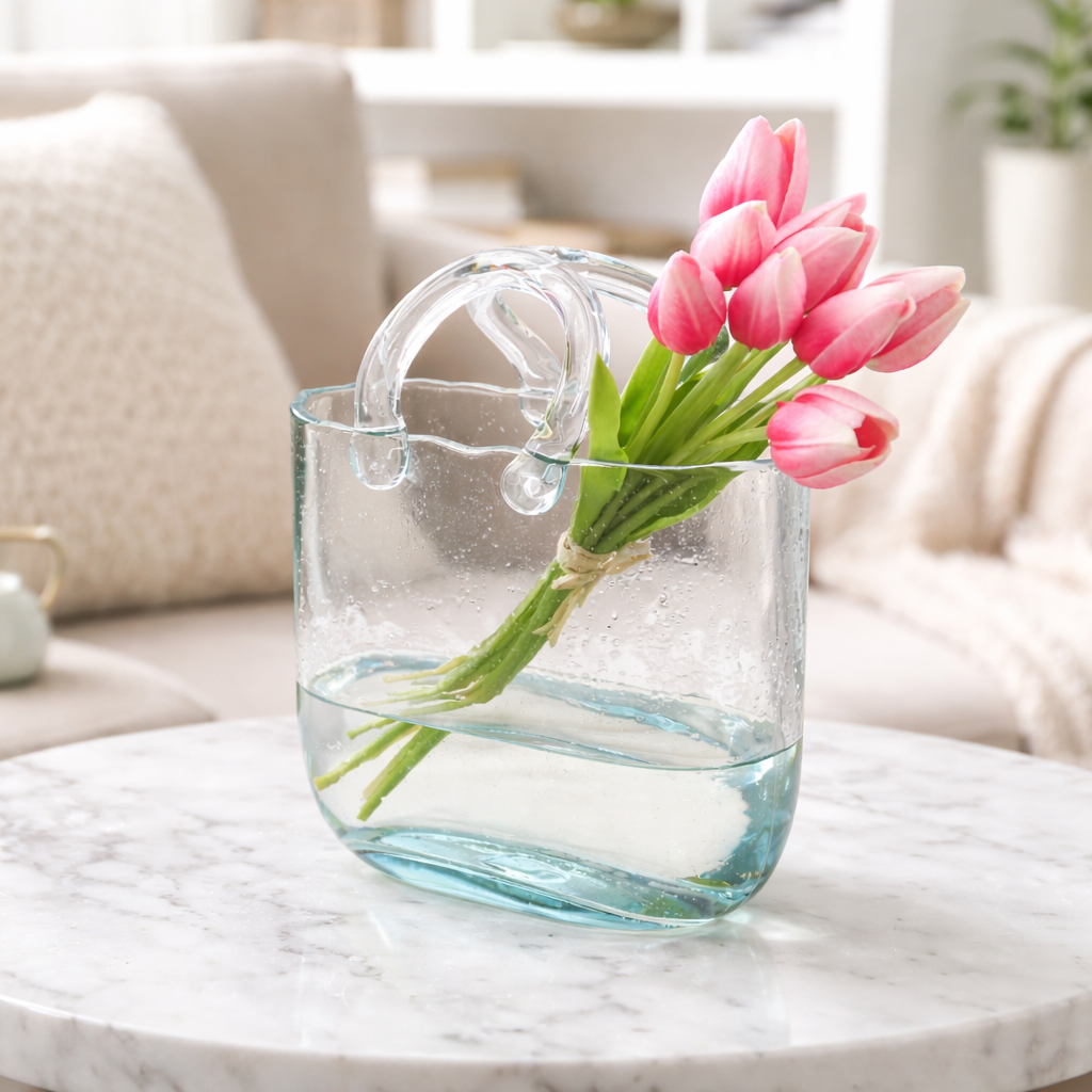 Glass Handbag Vase
