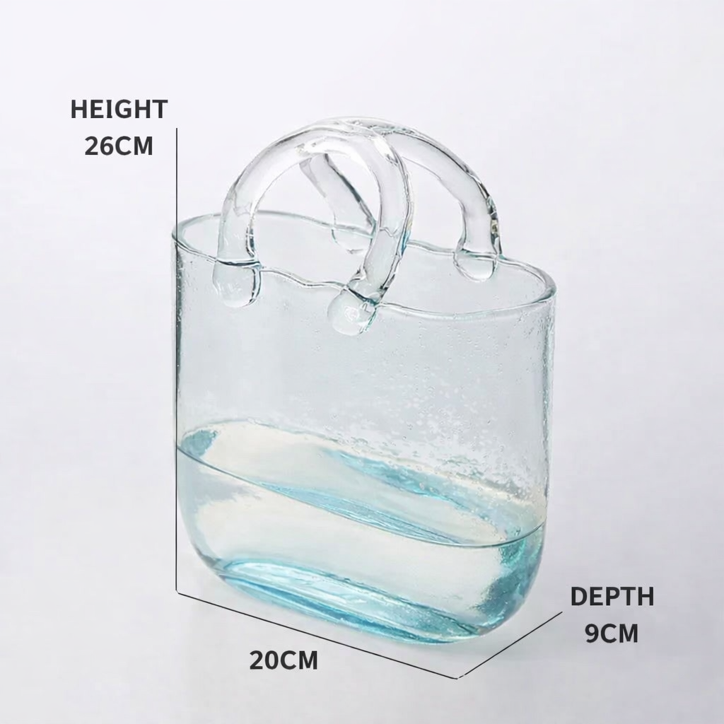 Glass Handbag Vase