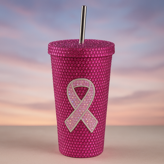 Pink Crystal Tumbler | Breast Cancer Awareness Edition