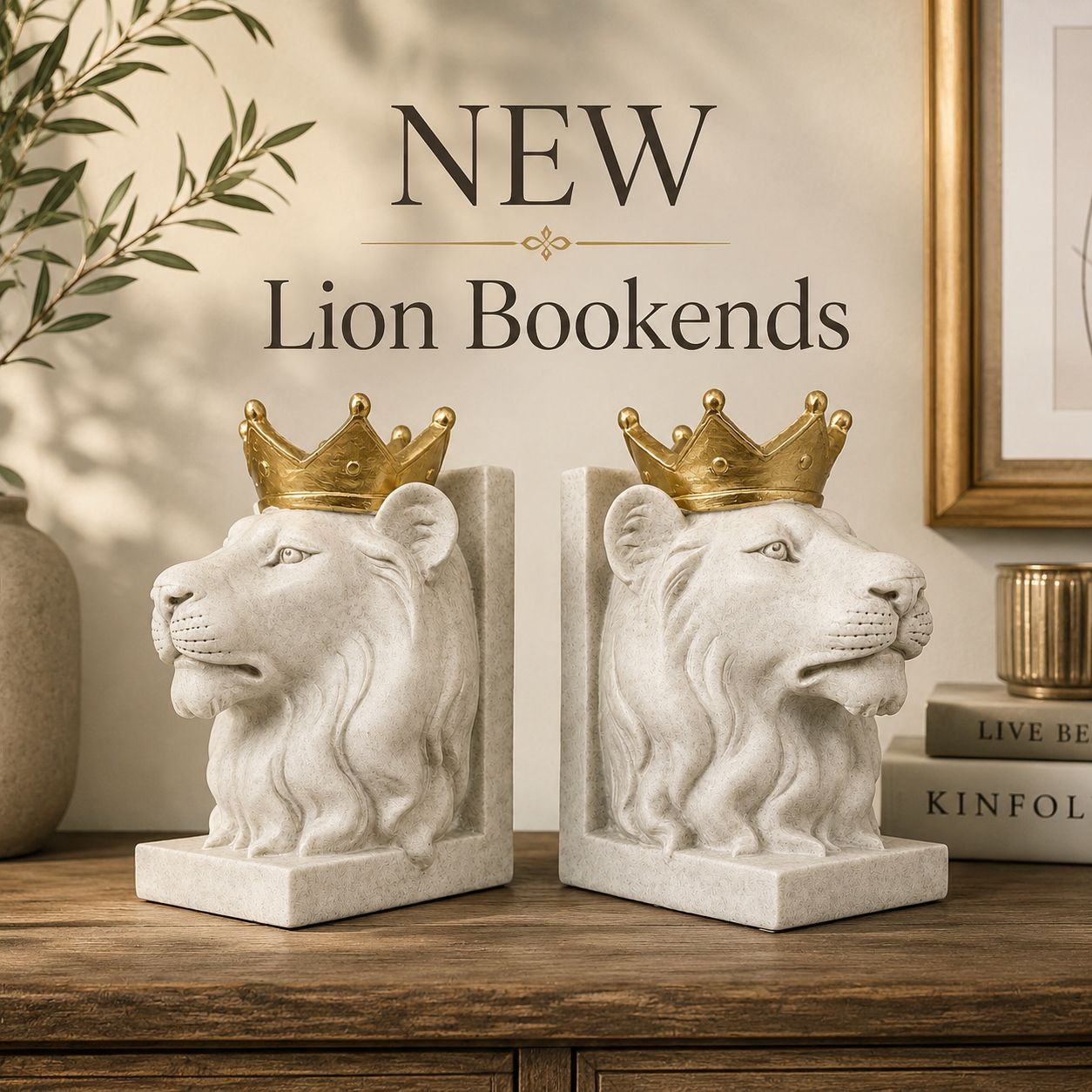 Royal Lion Bookends