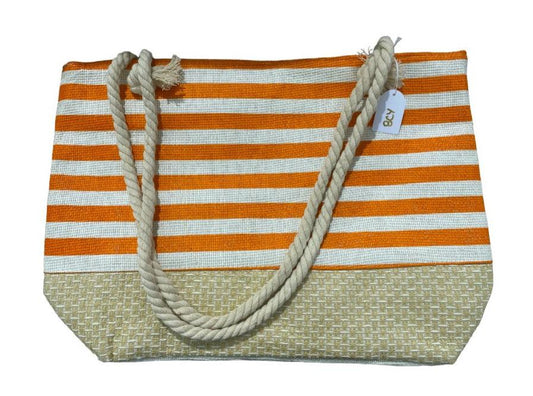 Beach Bag with Stripes