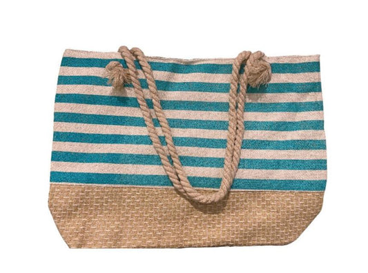 Beach Bag with Stripes