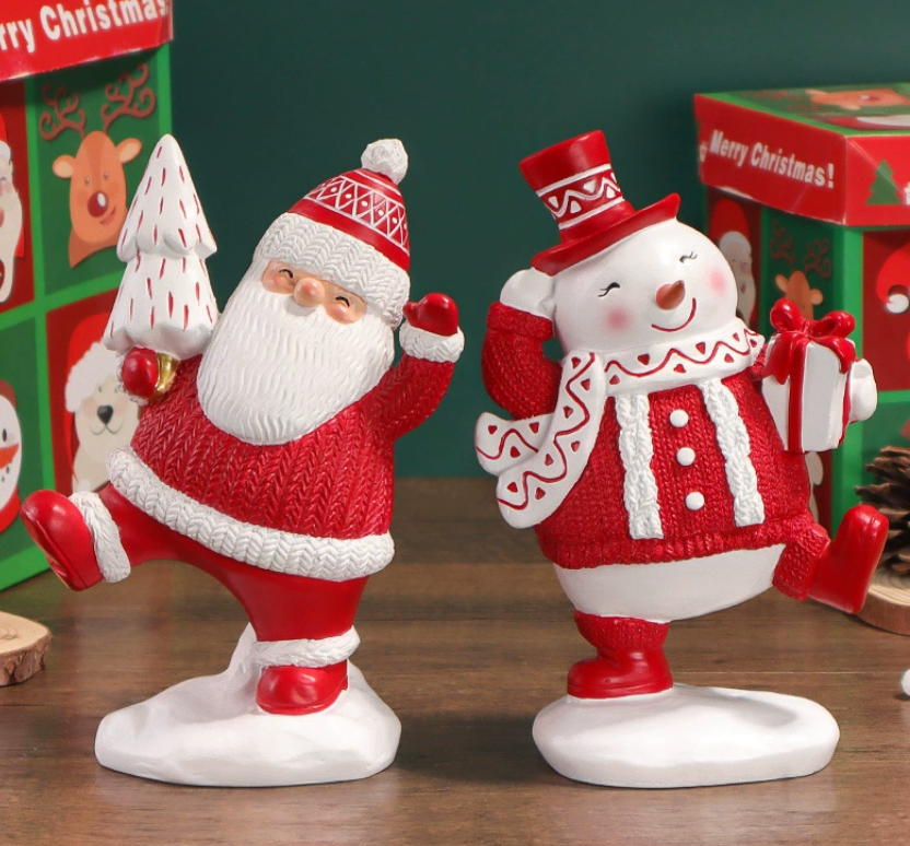 Santa & Snowman Set of 2