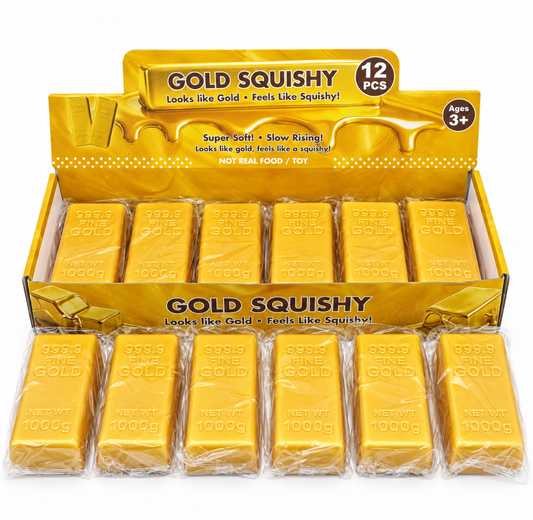 Squishy Slow Rising Gold Bar 13cm