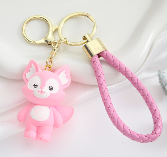 Pink Cat Keyring
