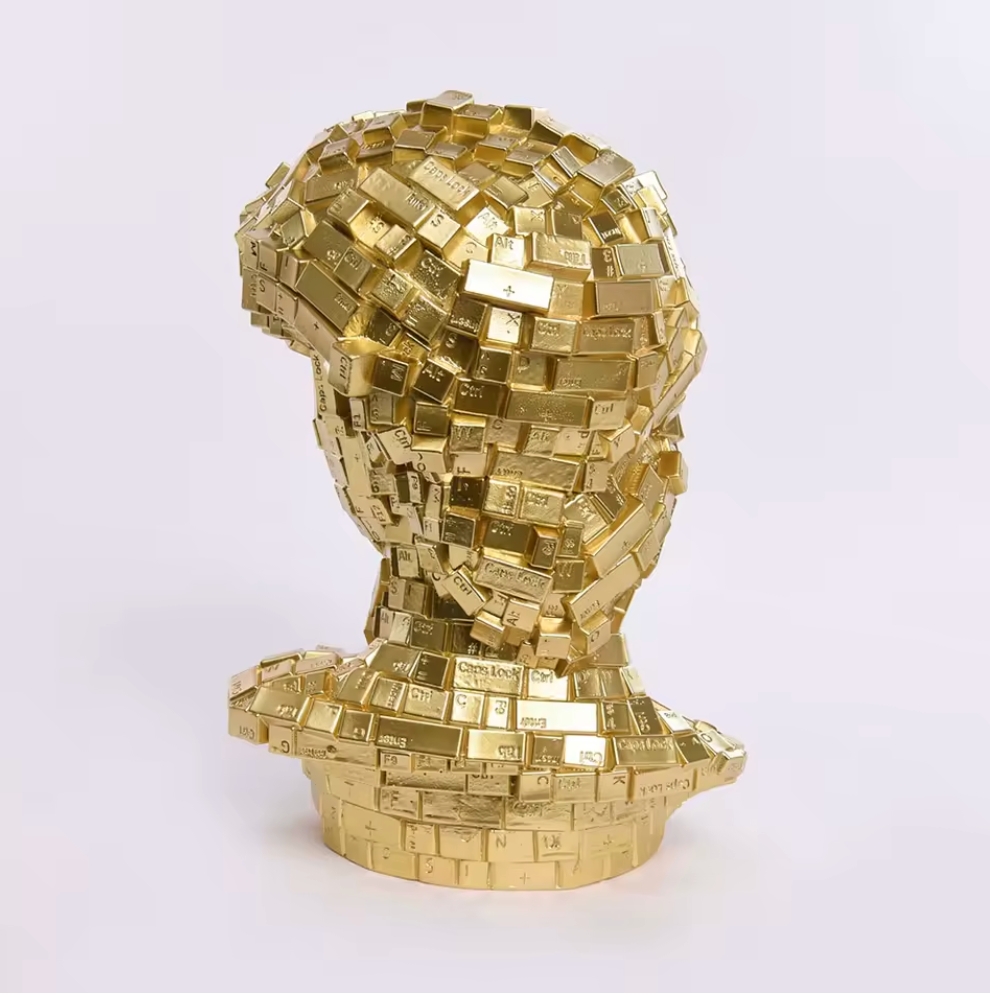 Abstract Keyboard Bust