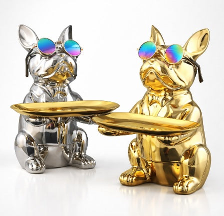 Bulldog with Tray