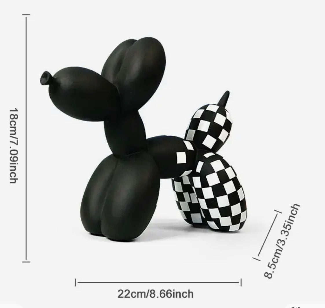 Checked Balloon Dog